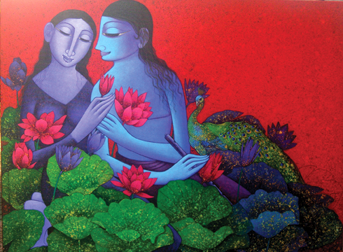 Prakash Deshmukh acrylic on canvas - 36x48 inches